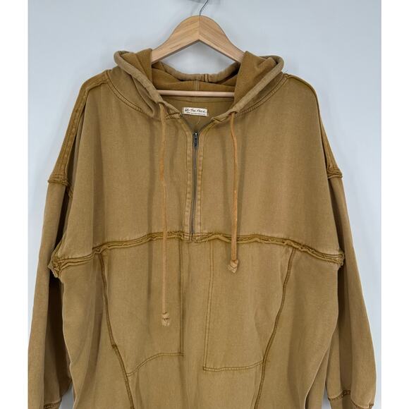 Free People We The Free Sunny Side Pullover Hoodie Long Sweatshirt Oversized - Picture 4 of 12